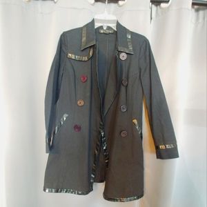 Black Fashion Trench Coat